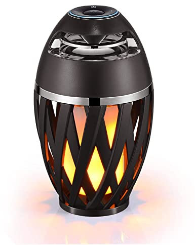 JinXiHua Led Flame Speaker Bluetooth Speakers,Dancing Flames Outdoor Indoor Portable Bluetooth Speaker &Torch Atmosphere Light for Patio Porch Garden Home Backyard Decoration