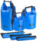 Xcase Sack aus LKW Plane: 3er-Set wasserdichte Packsäcke aus LKW-Plane, 5/10/20 Liter, blau (Waterproof Bag, wasserdichte Tasche, Wasserdichter)
