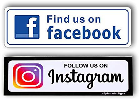 eSplanade Instagram Facebook Sign Sticker Autocollant (Instagram et Facebook Combo)…