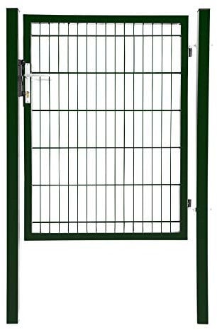 Gartentür Grün Anthrazit Gartentor Zauntür Metall Hoftür Gartenpforte Gartenzaun, Farbe:Grün, Höhe:1 x 1.2 m