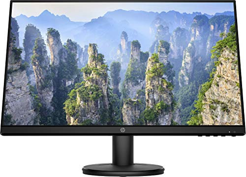HP - PC V24i Monitor, Schermo 24 Pollici IPS Full HD, Risoluzione 1920 x 1080, Micro-Edge, Antiriflesso, Tempo di Risposta 5 ms, Comandi sullo Schermo, HDMI e VGA, Reclinabile, Nero