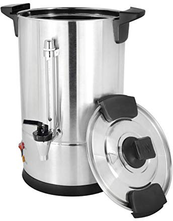 Avec Thermostat Distributeur De Boissons Chaudes En Acier Inoxydable Marmite Vin Chaud Thé Robinet Couvercle Verrouillable Percolateur Professionnel Multifonction,10L