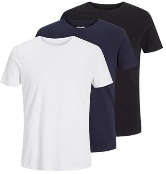 JACK & JONES Male T-Shirt 3er-Pack Einfarbig T-Shirt