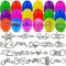 JOYIN 18 Ostereier Gefüllt mit 3D Puzzle Spielzeug Set aus Metall für Ostergeschenke, Knobelspiele Geduldspiele Metallpuzzle Erwachsene Kinder, Ostereiersuche, Ostereier zum Befüllen für Osterkörbe