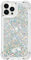 iPhone 13 Pro Max Case Glitter, 3D Bling Sparkle Quicksand Flowing Liquid Clear Transparent TPU Gel Silicone ShockProof Protective Phone Case for iPhone 13 Pro Max Cover Girls, Silver