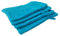 Merkanta 4er Set Waschhandschuhe Türkis 100% Baumwolle Waschlappen Größe 16x21cm Frottee kuschelweich, saugstark, voluminös - praktisch durch Schlaufe