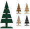 Floranica Holz-Weihnachtsbaum Naturholz Dekobaum Tanne 60x27cm Weihnachtsdekoration für Drinnen & Draußen Mini Holzbaum aus Lärchenholz Handgefertigt Kleiner Grün