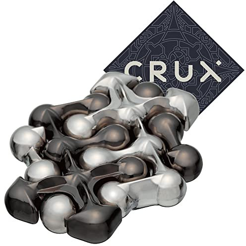 Hanayama and Crux Hanayama Cast Dot Puzzle - Level 2 of 6 - Moderately Hard - Includes Crux Sticker