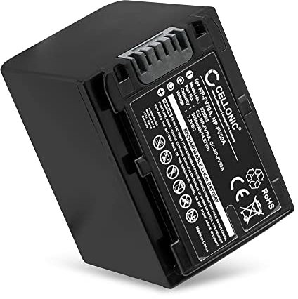 CELLONIC, Batteria per Fotocamera Compatibile con Sony AX53 4K HANDYCAM FDR-AX53, NP-FV70, NP-FV50 (7.4V, 2050mAh)