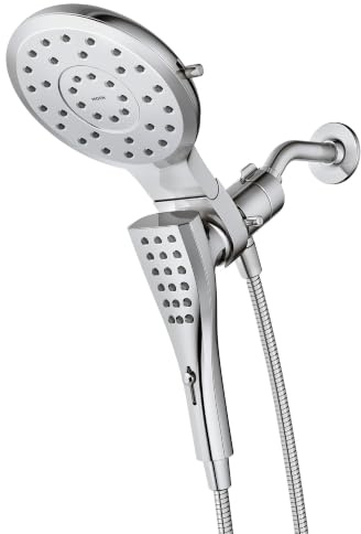 Moen Verso Chrome Round Rain Shower Head and Detachable Handshower Combination with Magnetix Docking System and 60-inch Metal Hose, 220C2
