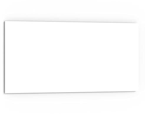 DEQORI Küchenrückwand Glas | Unifarben - Weiß | 80x40 cm | Bad- oder Herd-Rückwand | Herdblende Spritzschutz für Küche & Badezimmer | Moderne Deko für Fliesenspiegel