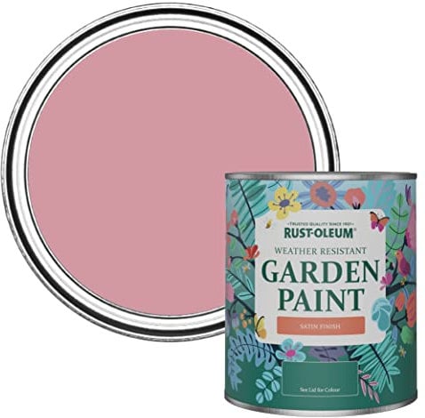 Rust-Oleum Pink Mould-Resistant Garden Paint In Satin Finish - Dusky Pink 750ml
