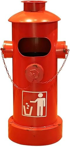 Outdoor-Mülltonnen, Outdoor-Mülleimer, Retro-Hydrant, Schmiedeeisen-Abfallbehälter, Industrie-Abfallbehälter Mit Deckel, Handelsabfallbehälter, Recycling-Abfallbehälter For Den Außenbereich(A)