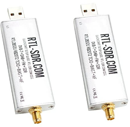 liovitor 2X SDR V3 R820T2 RTL2832U 1PPM TCXO SMA RTLSDR Système de Communication Radio Défini par Logiciel