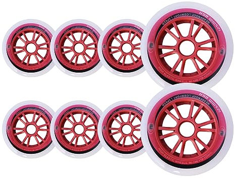6/8 Pack Inline Skate Räder 90MM/100MM/110MM/125MM 86A, Indoor Outdoor Vorgesehen für Roller Blade Rad Ersatz,Pack of 8,100mm