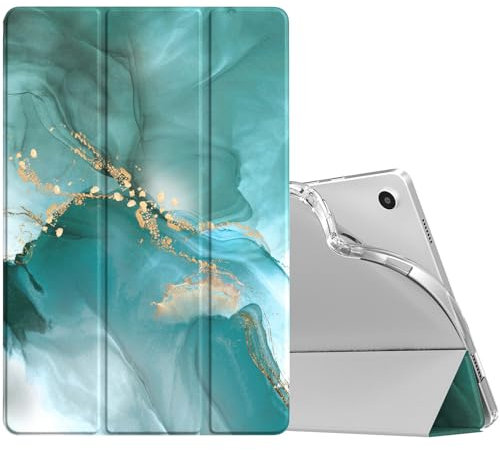 TiMOVO Funda para Samsung Galaxy Tab A9+/A9 Plus de 11 2023 SM-X210/X216/X218, Fina y Suave, de TPU con Parte Trasera translúcida Mate, para Galaxy Tab A9+ Tablet, Auto Sleep/Wing, Color Azul Pavo