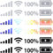 GORGECRAFT 21 Blatt WiFi-Signal Power-Logo Autoaufkleber Bunt Laser-Rücklaufsperre 3 Farben Volle Batterie Schild Lustig Wasserdicht Reflektierend Windschutzscheiben-Aufkleber Für Heckscheiben