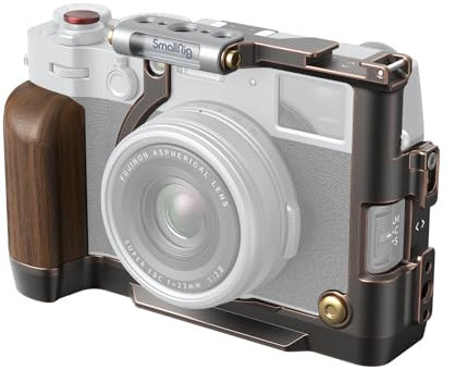 SMALLRIG X100VI Gabbia Retrò per FUJIFILM X100VI, con Copertura Hot-shoe, Pulsante di Scatto e Piastra a Sgancio Rapido Incorporata per Arca - 4557