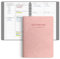 JAYSOO® Wochenplaner,undatierter Terminplaner, A5 Wochenkalender mit Einkaufsliste, To do list usw., 118 Seite 155x215mm Soft Cover Coil Wochenkalender für Arbeit, Lernen und Familienplan - Rosa