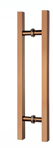 Badezimmertürschloss, Square Interior Glass Door Handles, Living Room Door Handle Modern, Sliding Barn Door Handle Pull for Store Office Door, 20/23/31/39/47/59in *50cm)(Rose Gold,150cm(59)*110cm)