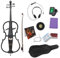 UIHECTA 4/4 Schwarzes Professionelles Elektrisches Cello, Elektrisches Silent Cello Aus Massivholz, Musikinstrumente FüR AnfäNger, Mit Koffer, Bogen, Kolophonium, KopfhöRer, Verbindungskabel