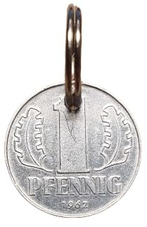 Generisch 1 Pfennig DDR Schlüsselanhänger - Dein persönlicher Glücksbringer