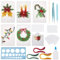 WEBEEDY 20 Set DIY Weihnachts Papier Quilling Grußkarten Kit 5 Stile Dekorierte Weihnachtskarte Mit Anleitung DIY Handwerk Weihnachtskarte Für Anfänger Und Papierbastel Liebhaber