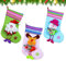 Forhome Nikolausstrumpf,3 Stück Weihnachtsstrumpf Deko,Nikolausstiefel zum Befüllen & Aufhängen, Nikolaussocke Weihnachtsdekoration für Kamin, Weihnachtsbaum, Wand, Treppe Weihnachtsbaum