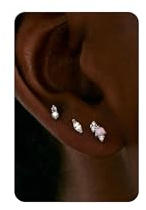 BodyBonita Flat Back Stud Earrings for Women - Small Hypoallergenic 925 Sterling Silver Post Cartilage Earring 14K Gold Plated Tiny Cubic Zirconia Studs Earrings Helix Piercing Jewelry