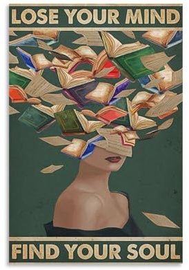QZFNCOYU Lose Your Mind Find Your Soul Vintage-Kunstposter auf Leinwand, Poster, Schlafzimmer, Dekoration, Landschaft, Büro, Raumdekoration, Geschenk, 30 x 45 cm