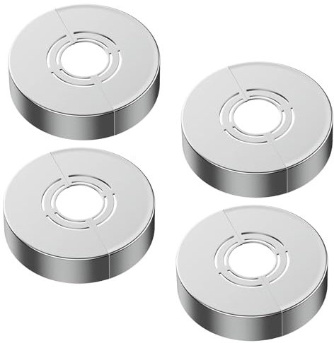 Alriedy 4 Stück Rosette Duscharmatur Abdeckrosette, Heizungsrohr Abdeckung, Ø20,5 mm/25,5 mm/32,5 mm Passend Für Wasserhähne, Heizungsrohr Robuste Rosetten Abdeckung Für Armaturen, Rohrabdeckung