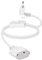 GELRHONR Cable alargador con interruptor, color blanco, 90 grados, 250 V, 2,5 A, para electrodomésticos, lámparas, TV, PC, cable de alimentación europeo (0,6 corto)
