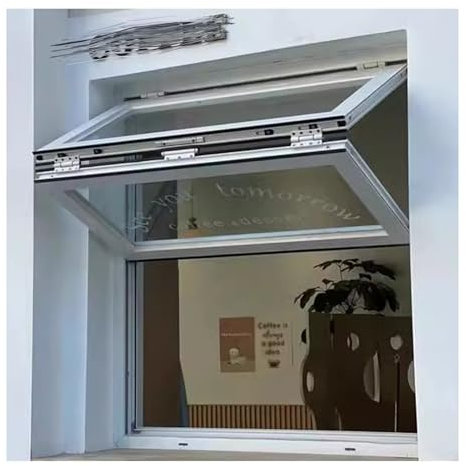 XILYZMO Fatto su Misura Finestre, Food Truck Finestra Concessioni, Montaggio A Filo Tipo Avvolgibile Finestra con Telaio in Alluminio, 5 Mm Vetro Rinforzato Finestra Pieghevole