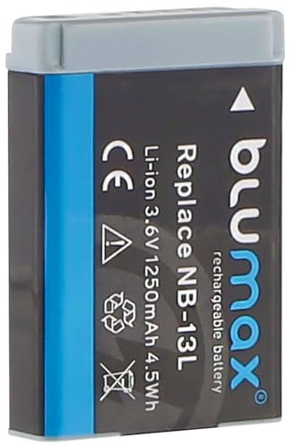 blumax Akku Ersatz für Canon NB-13L |- 1250mAh -| für PowerShot G1 X Mark III - G5 X G9 X Mark II - G7 X Mark III - SX720 HS - SX730 HS - SX740 HS