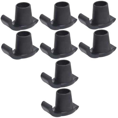 Ipetboom 4 Sätze Rutsch Feste Schlitten Füße Rutschfeste Ski Gehstock-zubehör Walker-füße-untersetzer Gleiten Schnee Schieber Für Gehhilfe Fußschutz Für Gehhilfen Plastik Black 2 Stück * 4