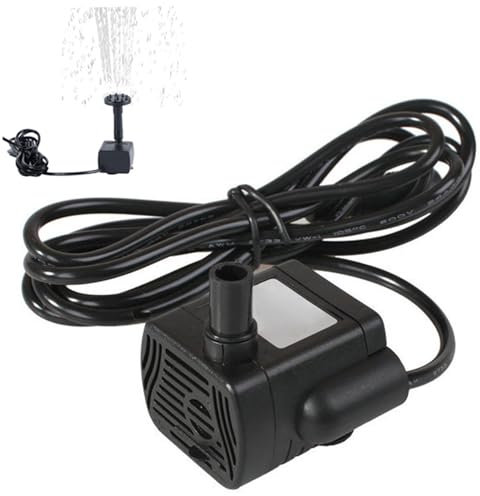 Solar Water Pump Mini Solar Fountain Pump Quiet with 1.5m Line for Water Feature Garden Floating Pond Spraying Distance 1.5m for Aquarium No Panel, Fountain Pumps