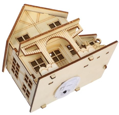 SHINEOFI Miniatur-Modellbau- DIY Holz-Cabin Puzzle Mit Led-lichtern Handgefertigtes Bastelset Für Erwachsene Und Junge Mädchen Deko-Element Für Gemütliches Wohnen