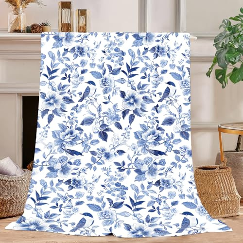 Flower Blanket Foral Throw Blanket Super Soft Plush Flannel Fleece Bedding Flower Gifts for Boys Girls Men Women Lovers Adults Stuff for Couch Sofa Bed Room Decor 40X50