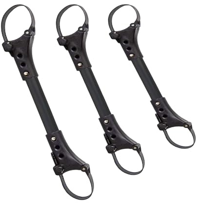 Connettori per passeggino, 3 gemelli, collegamento di sicurezza doppio ombrello, set di collegamento universale per passeggino, due passeggini (nero)