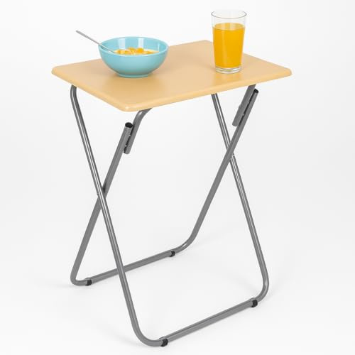 RANRHA Folding TV Tray Table – Lightweight & Portable Snack Table with Durable Steel Frame, Easy to Fold & Store, Multipurpose for Meals, Laptop, and Study – 48 x 38 x 66 cm