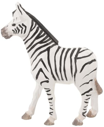 TOPBATHY Zebra Holzfigur Aus Holz Geschnitzte Zebrafigur Desktop-Zebrafigur Tischdekoration Aus Holz Kleine Tierstatue Für Büro Zuhause Und Wohnzimmer 16.00 X 14.00 X 4.50 cm