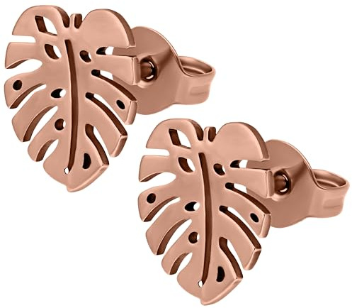 Wildcat Ohrstecker - Monstera Earstuds Pair - Silber - Titan Grad 23 - wasserfest, langlebig, hautverträglich