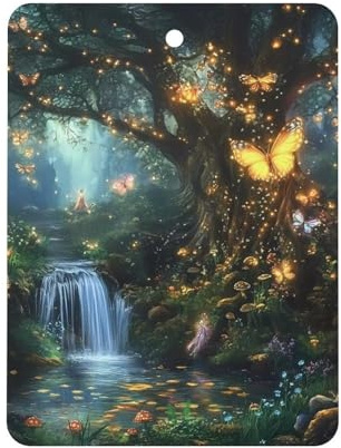 Forests Fairy Magical Tree of Life Car Air Freshener Decorative Hanging Aromatherapy Tablets for Car Trucks Square