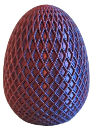Tyinerc Puzzle-Box, silberfarben, lustig, 3D-Druck, Puzzle-Halter in Eiform, für Zuhause, Reisen, Büro, Geburtstag und