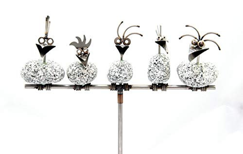 Gebrüder Lomprich Steinvogelfamilie am Stab SV 490, Höhe ca. 110 cm
