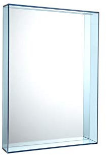 Kartell 8320AZ Spiegel Only Me 50 x 70 x 9 cm PMMA, transparent blau