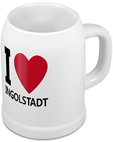 digital print Bierkrug mit Stadtnamen Ingolstadt - Design stilvollem I Love Ingolstadt - Städte-Tasse, Becher, Maßkrug