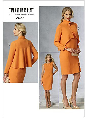 Vogue Patterns 1435, Misses Jacket and Dress,Sizes, Wool, E5 (14-16-18-20-22)