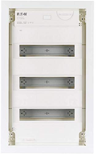 Eaton 178810 Petit boîtier de distribution 3 rangées pour mur creux avec porte en tôle d'acier plat