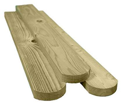 Round Top Picket Pales - Treated Wood Fencing 4ft (1200mm) High (10)
